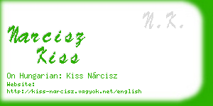 narcisz kiss business card